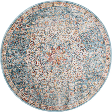 Coastal Haven Collection Area Rug - Seabreeze (Blue)