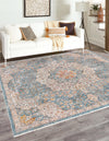 Coastal Haven Collection Area Rug - Seabreeze (Blue) Square Blue  lifestyle 20