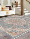 Coastal Haven Collection Area Rug - Seabreeze (Blue) Square Blue  lifestyle 25