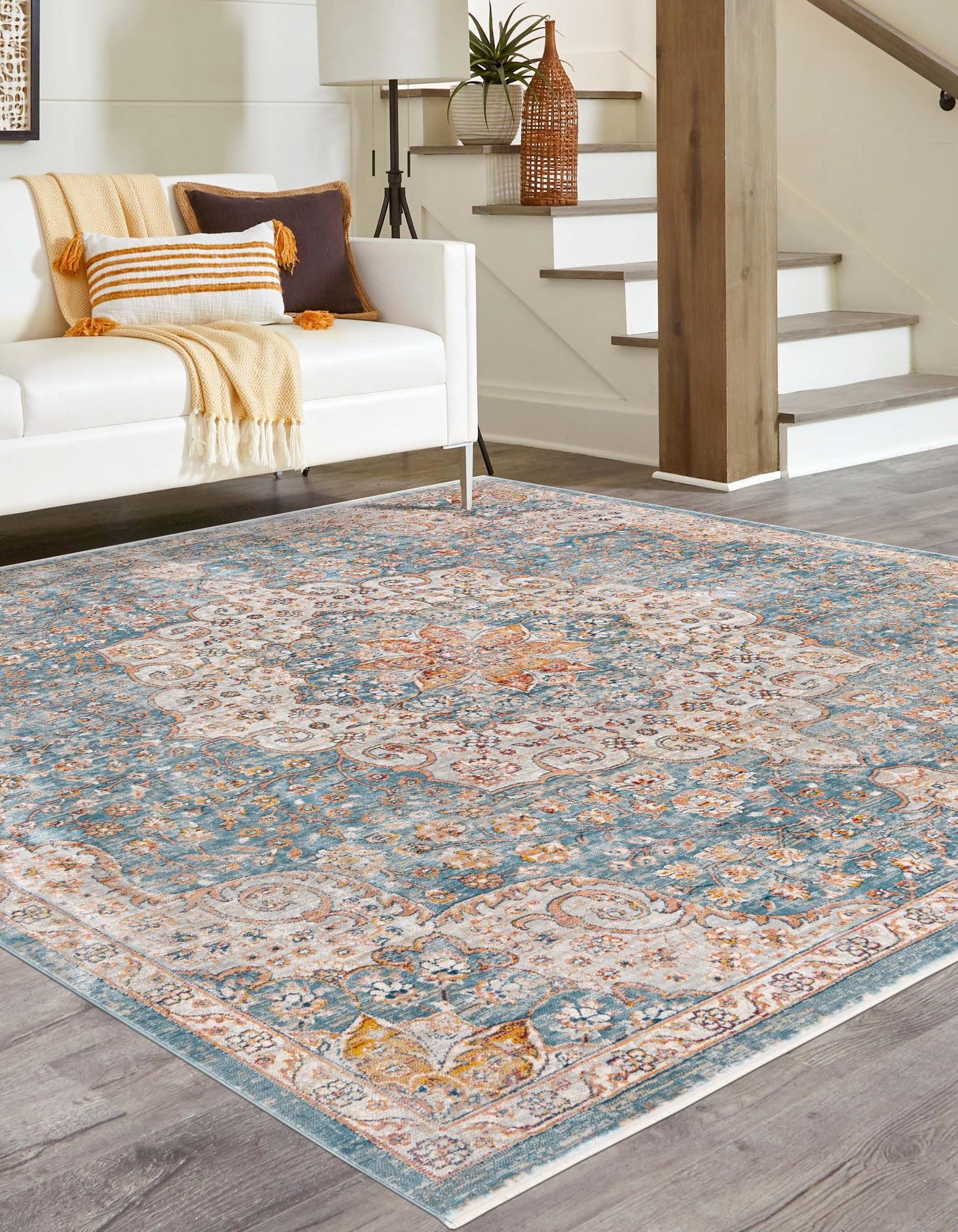 Coastal Haven Collection Area Rug - Seabreeze (Blue)