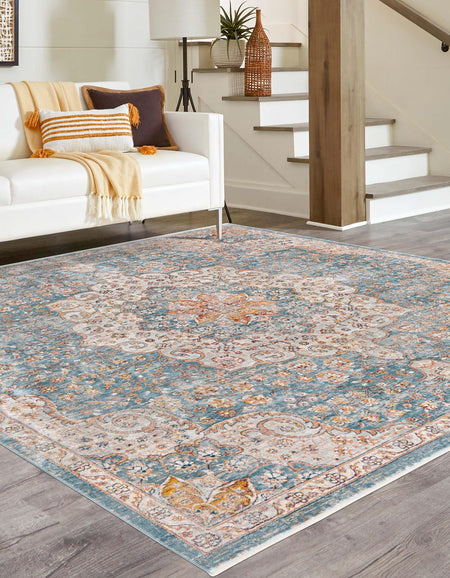 Coastal Haven Collection Area Rug - Seabreeze (Blue)