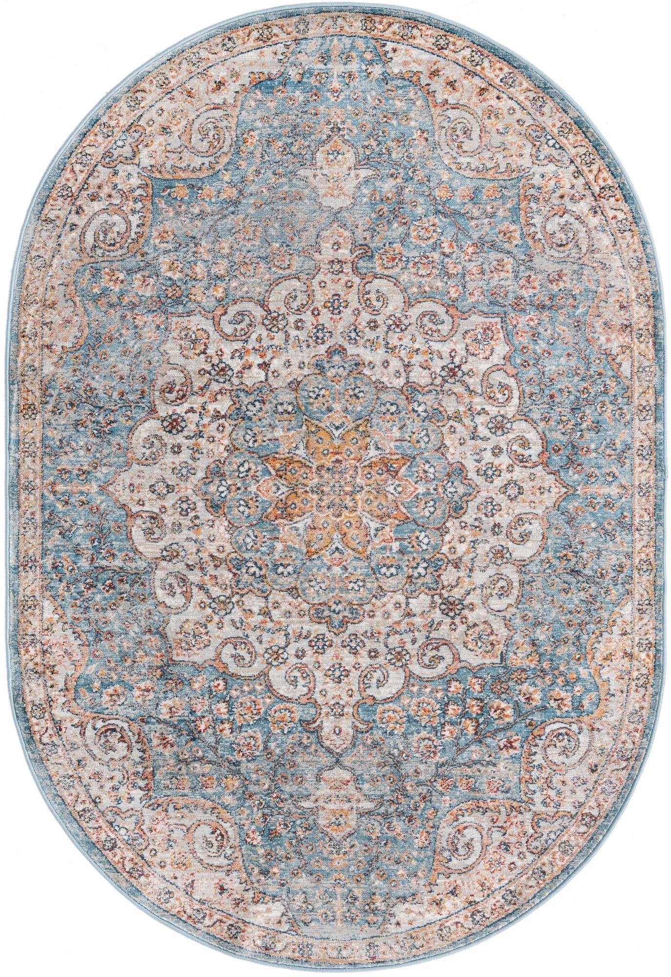 Coastal Haven Collection Area Rug - Seabreeze (Blue)