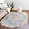 Coastal Haven Collection Area Rug - Seabreeze (Blue) Oval Blue  lifestyle 55