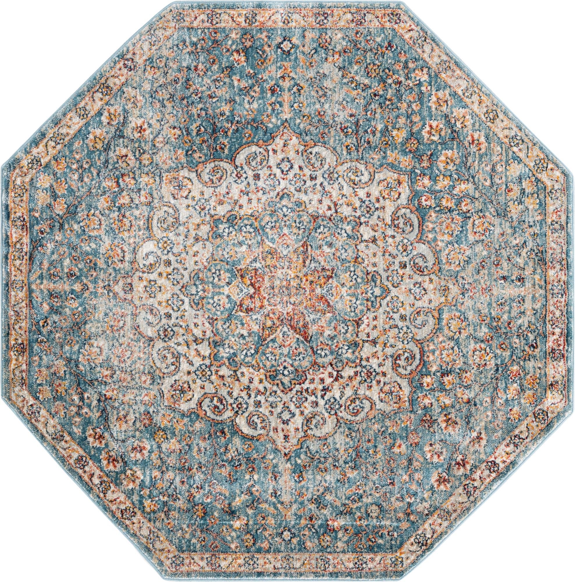 Coastal Haven Collection Area Rug - Seabreeze (Blue)