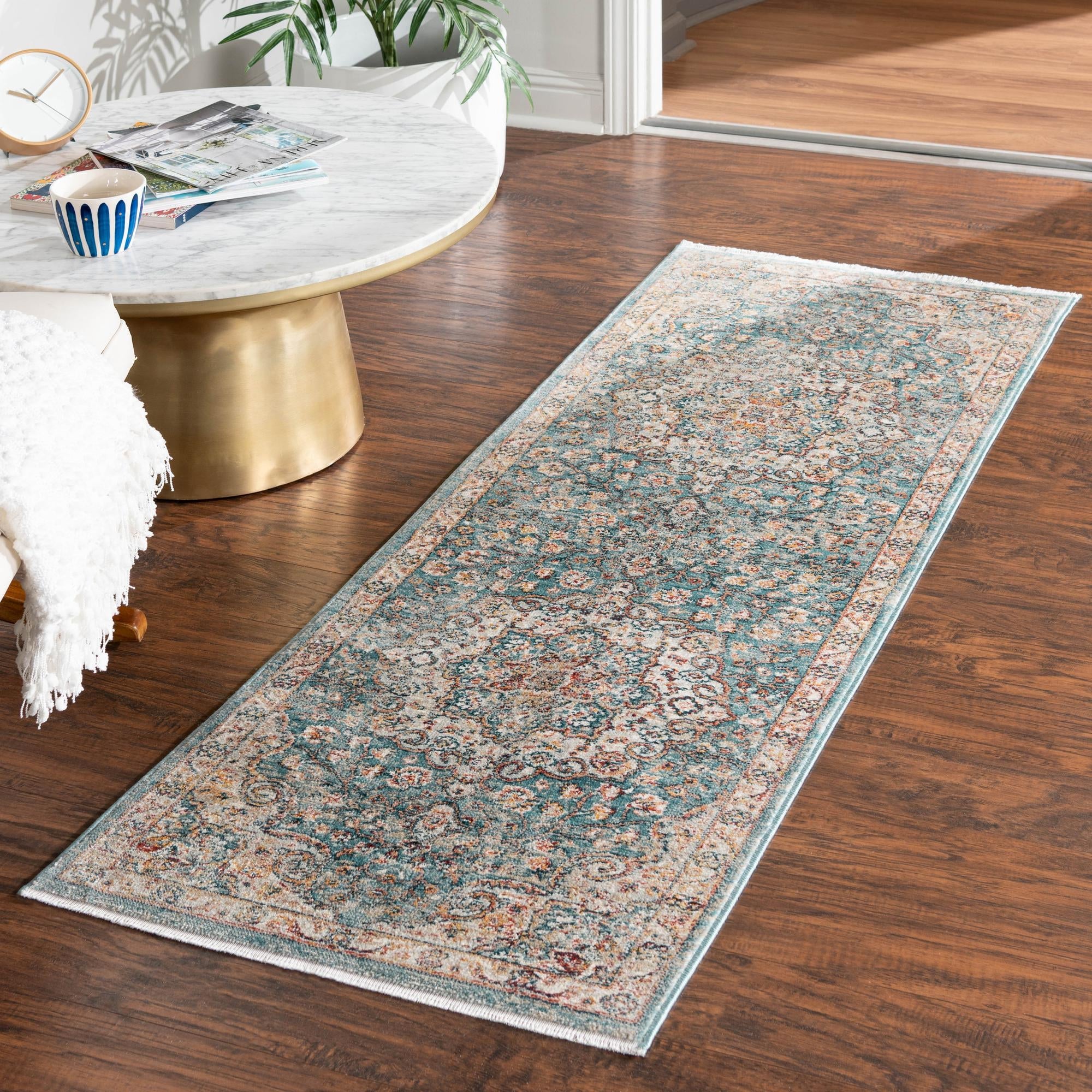 Coastal Haven Collection Area Rug - Seabreeze (Blue)