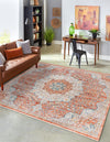 Coastal Haven Collection Area Rug - Seabreeze (Red) Square Red  lifestyle 22