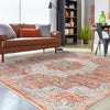 Coastal Haven Collection Area Rug - Seabreeze (Red) Square Red  lifestyle 83