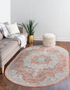 Coastal Haven Collection Area Rug - Seabreeze (Red) Oval Red  lifestyle 23