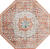 Coastal Haven Collection Area Rug - Seabreeze (Red) Octagon Red  lifestyle 19