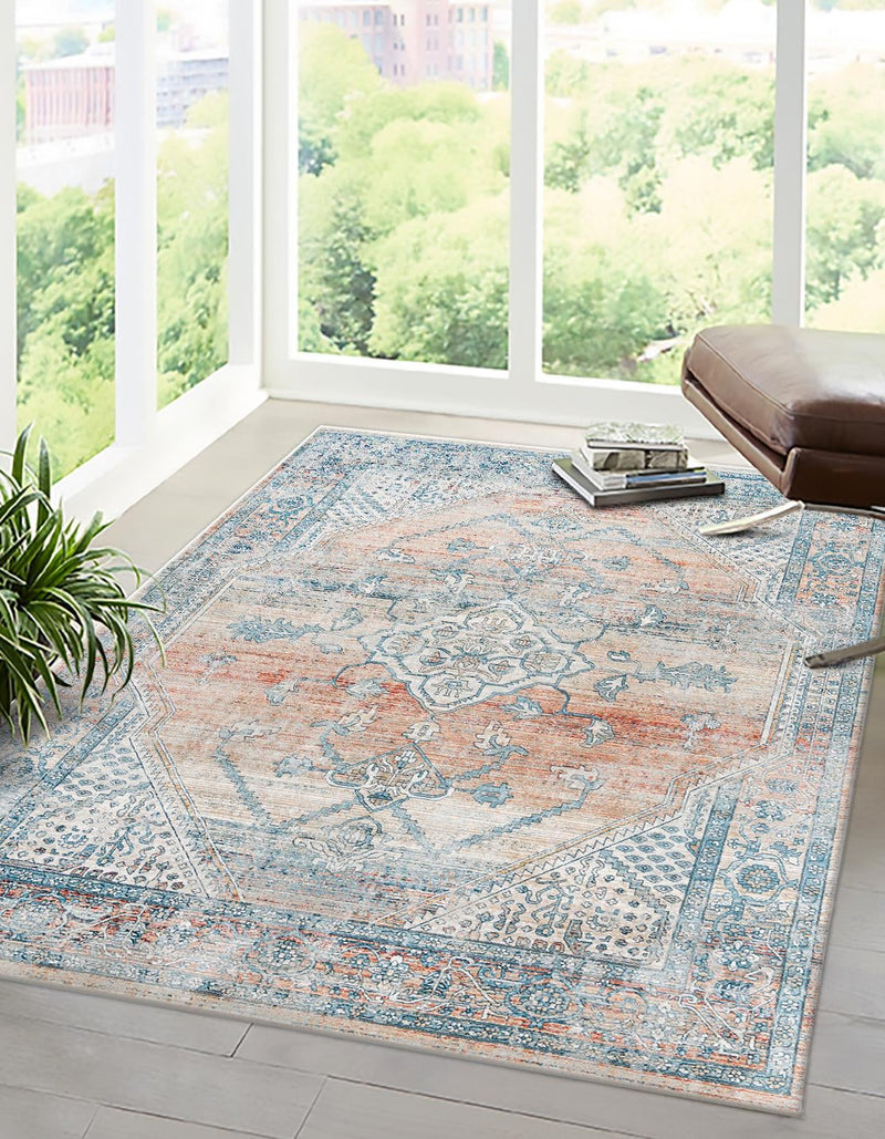 Coastal Haven Collection Area Rug -  Marina Rectangle Multi  lifestyle 4