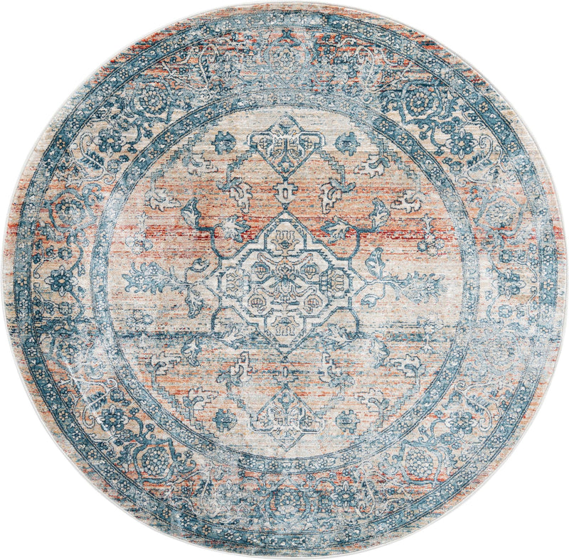 Coastal Haven Collection Area Rug -  Marina Round Multi  lifestyle 43