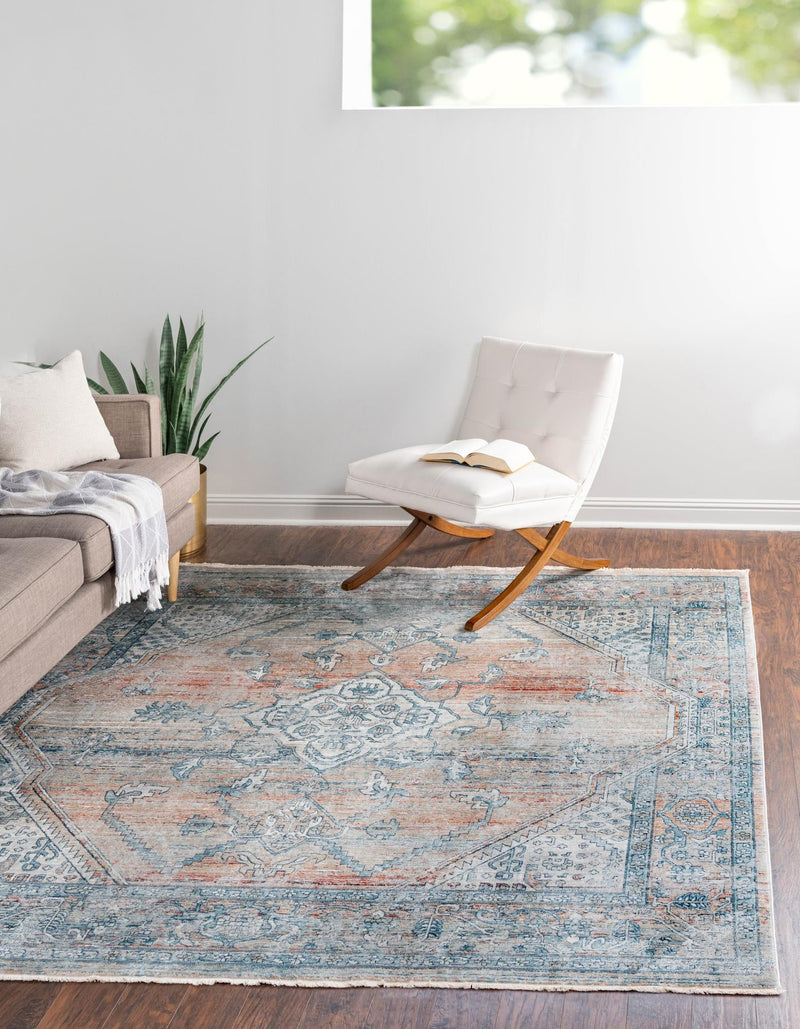 Coastal Haven Collection Area Rug -  Marina Square Multi  lifestyle 53