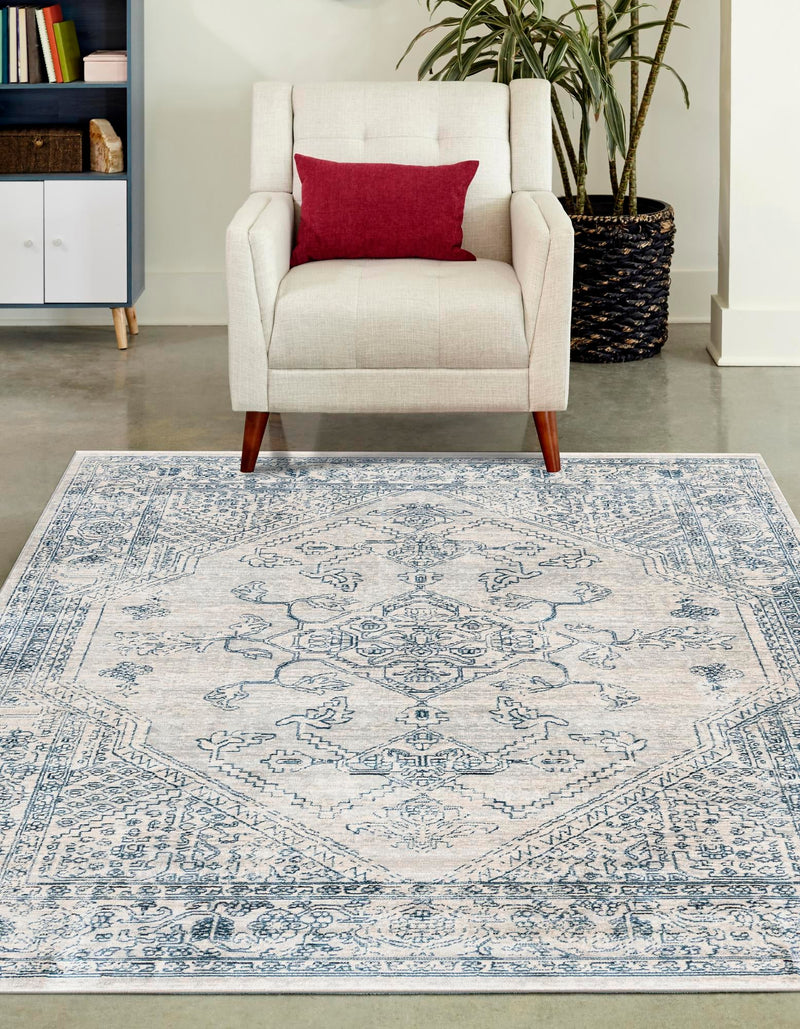 Coastal Haven Collection Area Rug -  Marina Rectangle Gray  lifestyle 6