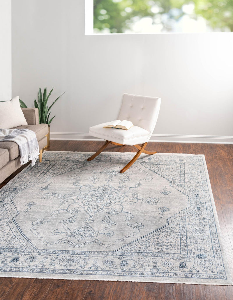 Coastal Haven Collection Area Rug -  Marina Square Gray  lifestyle 63