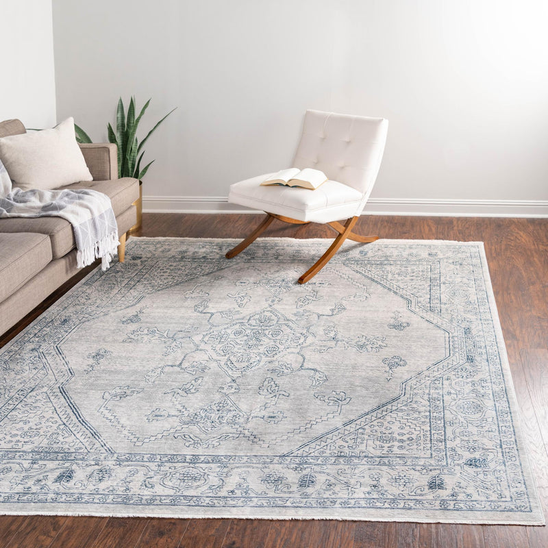 Coastal Haven Collection Area Rug -  Marina Square Gray  lifestyle 93