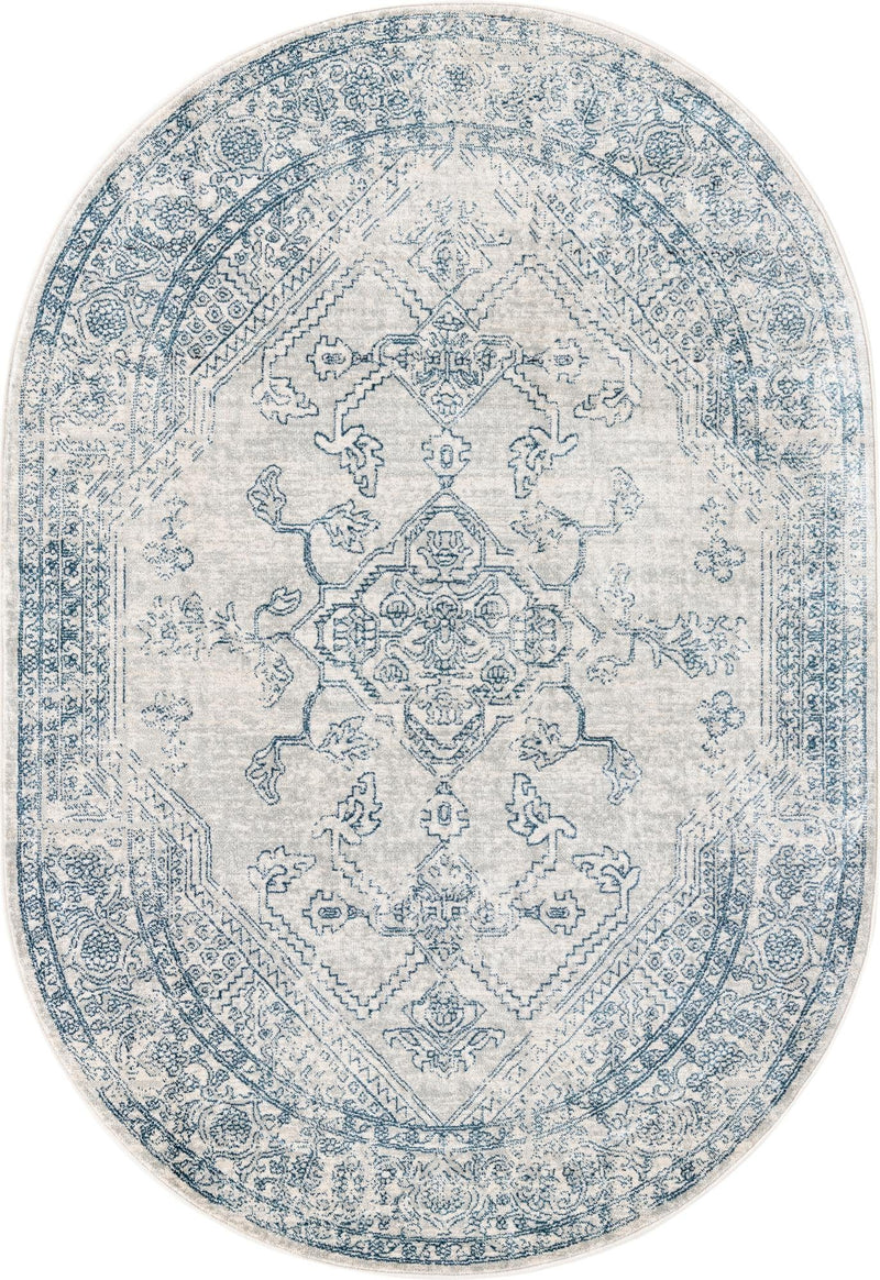 Coastal Haven Collection Area Rug -  Marina Oval Gray  lifestyle 40