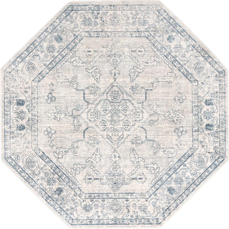 Coastal Haven Collection Area Rug -  Marina Octagon Gray  lifestyle 41