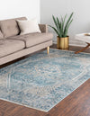 Coastal Haven Collection Area Rug -  Marina Rectangle Blue  lifestyle 8