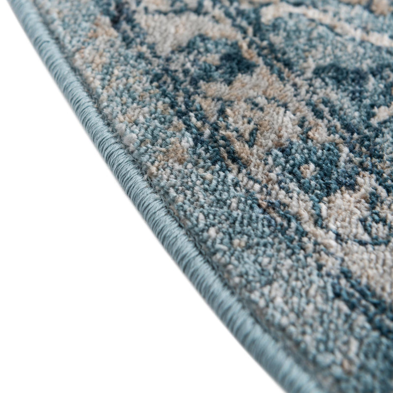 Coastal Haven Collection Area Rug -  Marina Round Blue  lifestyle 101