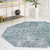 Coastal Haven Collection Area Rug -  Marina Octagon Blue  lifestyle 165