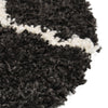 Cozy Cove Shag Collection Area Rug - Marina Round Black and White  lifestyle 82