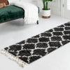 Cozy Cove Shag Collection Area Rug - Marina Runner Black and White  lifestyle 102