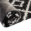 Cozy Cove Shag Collection Area Rug -  Dunes Round Black and White  lifestyle 96