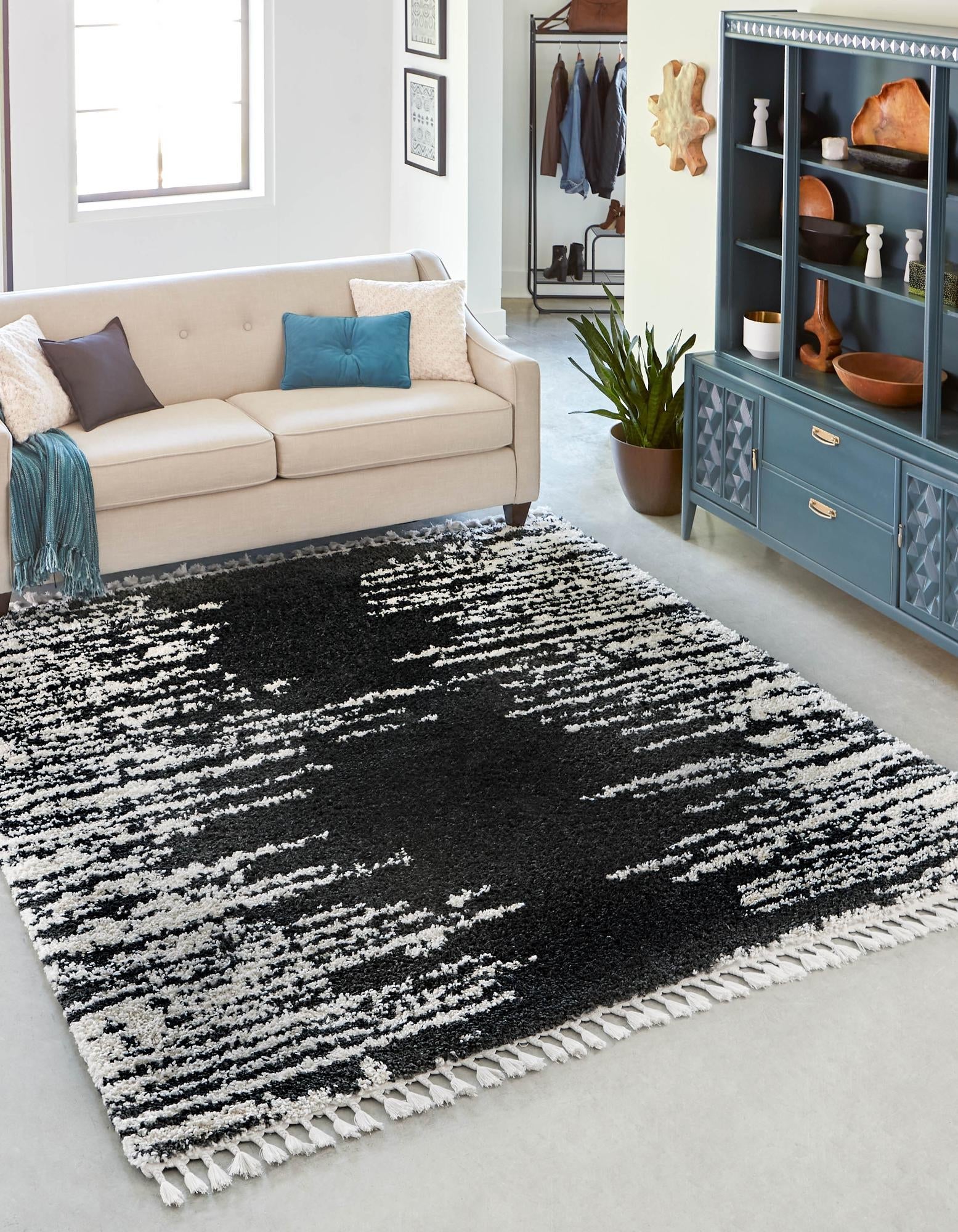 Tranquil Tides Shag Collection Area Rug - Marina