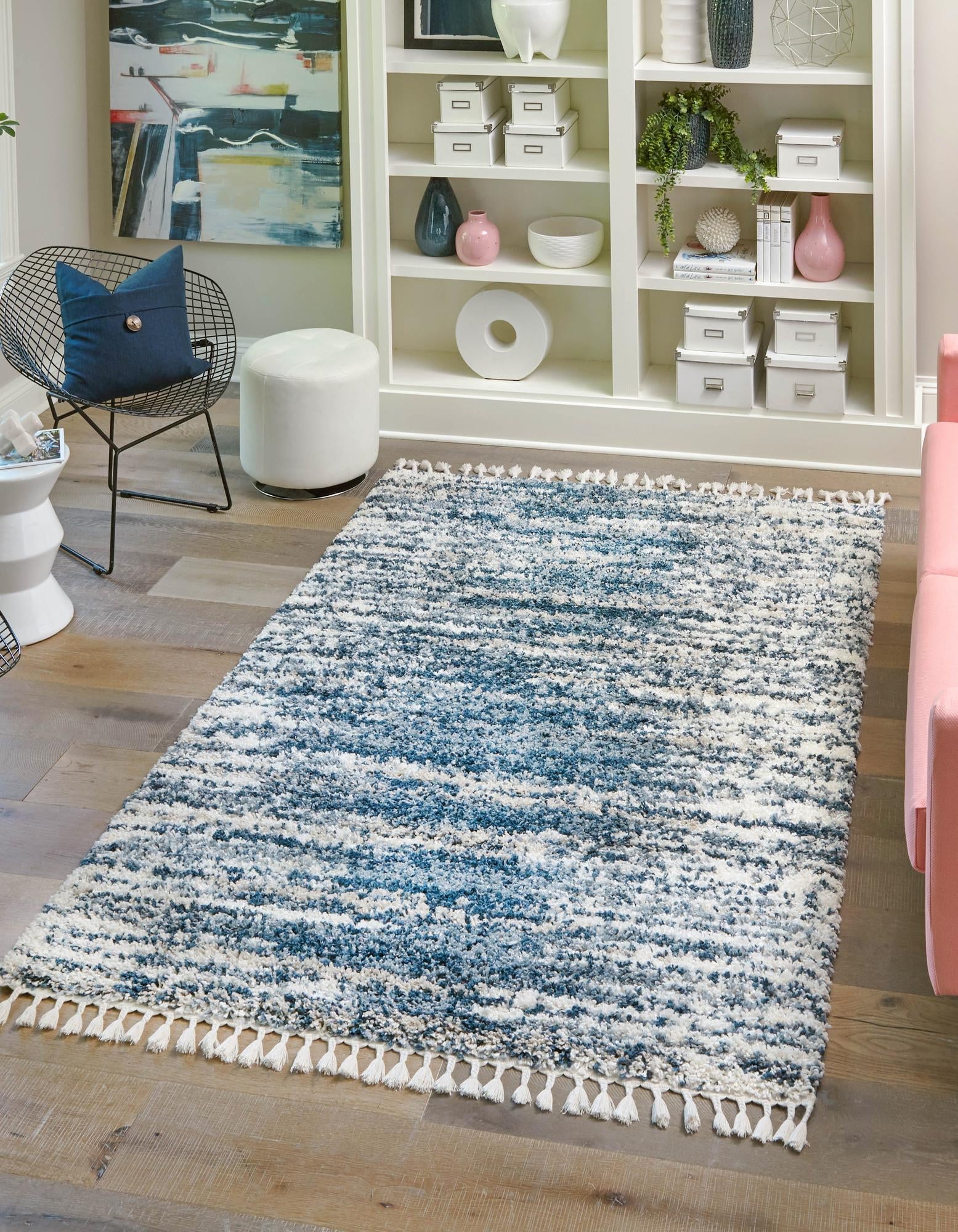 Tranquil Tides Shag Collection Area Rug - Marina