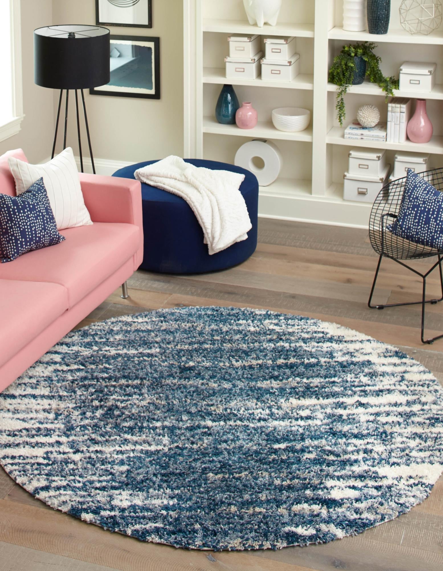 Tranquil Tides Shag Collection Area Rug - Marina