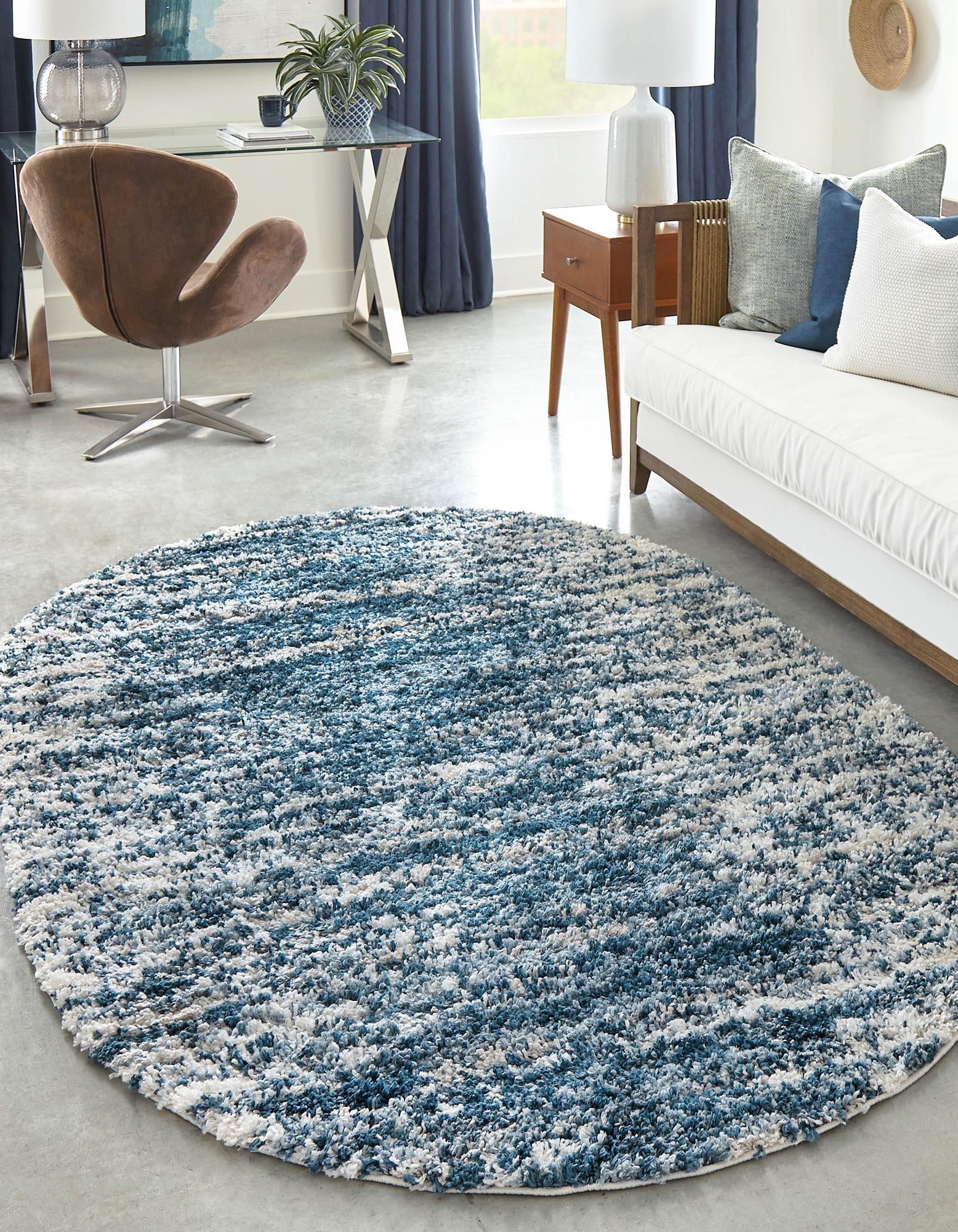 Tranquil Tides Shag Collection Area Rug - Marina