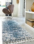 Tranquil Tides Shag Collection Area Rug - Marina