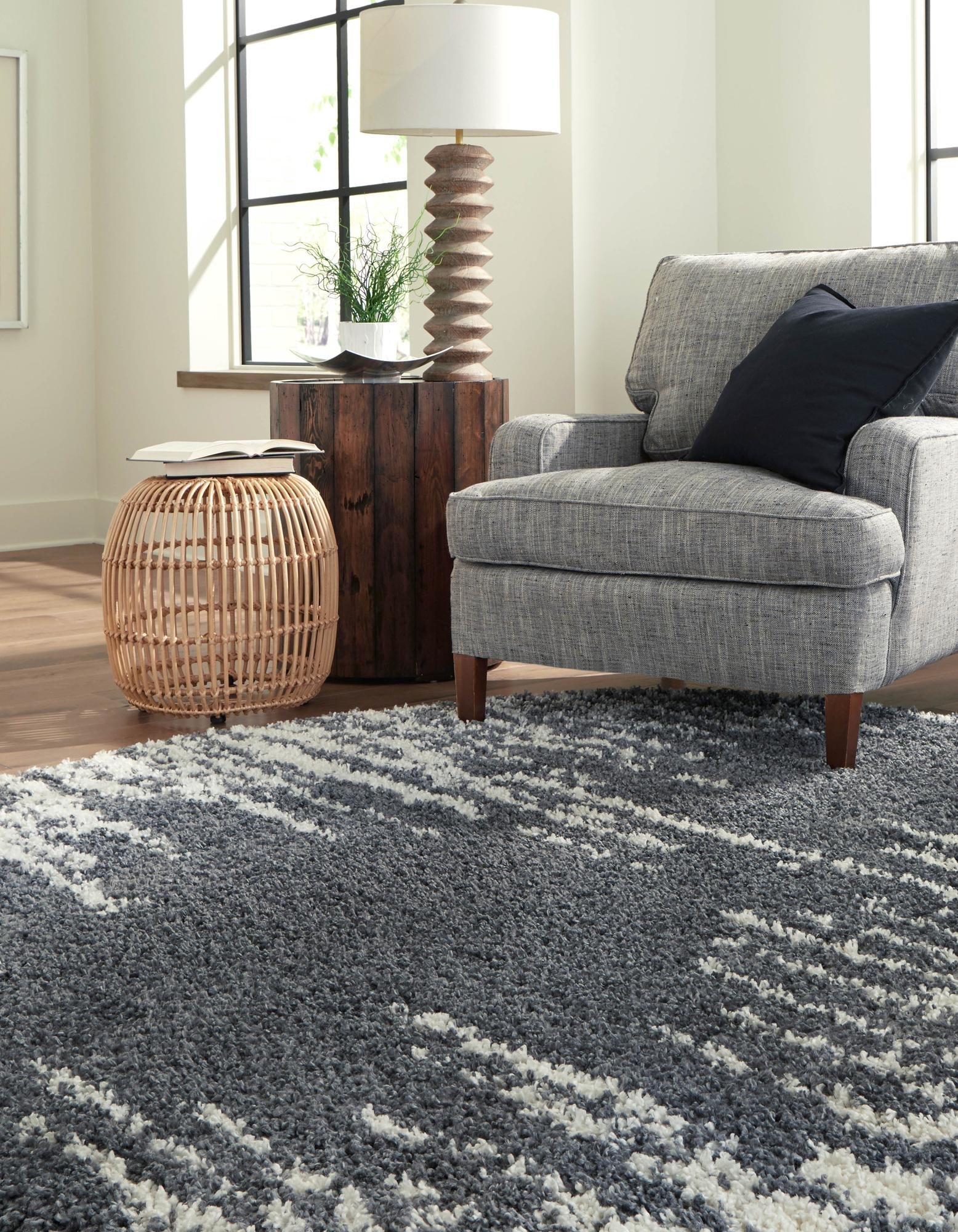 Tranquil Tides Shag Collection Area Rug - Marina