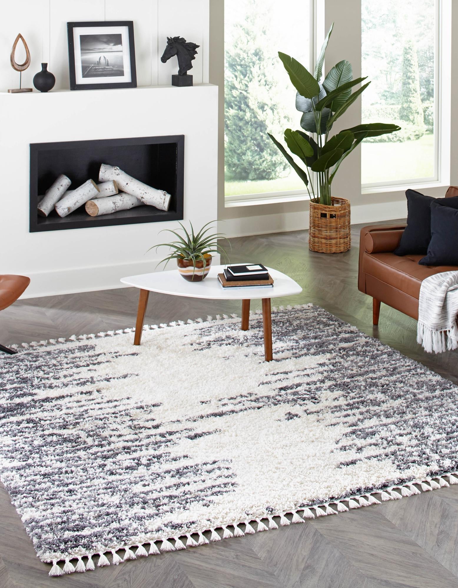 Tranquil Tides Shag Collection Area Rug - Marina