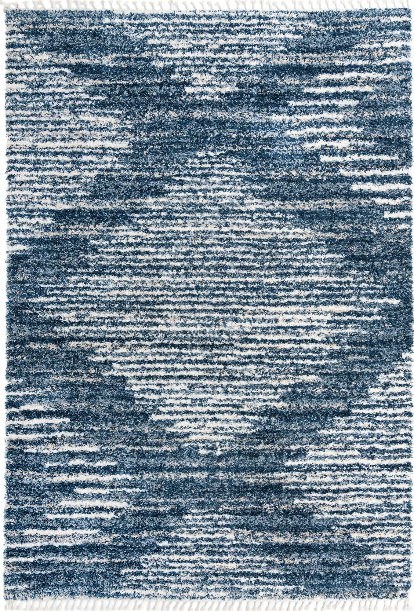 Tranquil Tides Shag Collection Area Rug -  Azure