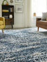 Tranquil Tides Shag Collection Area Rug -  Azure