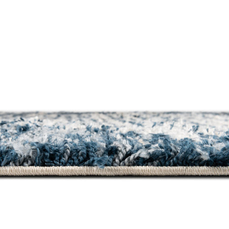 Tranquil Tides Shag Collection Area Rug -  Azure