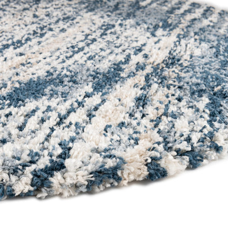 Tranquil Tides Shag Collection Area Rug -  Azure