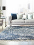 Tranquil Tides Shag Collection Area Rug -  Azure