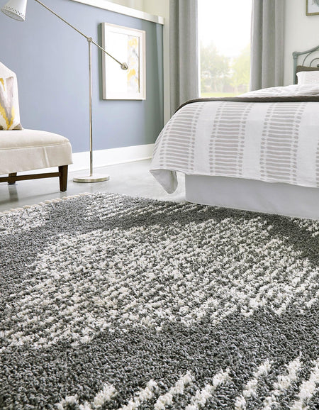 Tranquil Tides Shag Collection Area Rug -  Azure