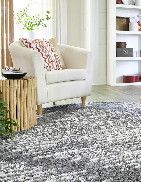 Tranquil Tides Shag Collection Area Rug -  Azure