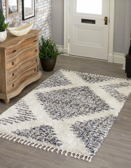 Tranquil Tides Shag Collection Area Rug -  Azure