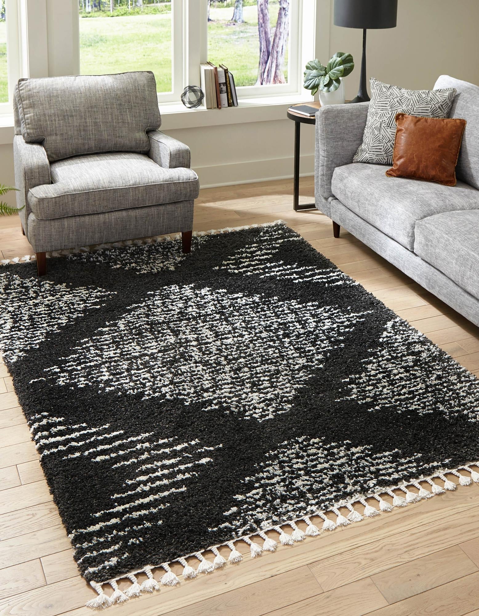 Tranquil Tides Shag Collection Area Rug -  Azure