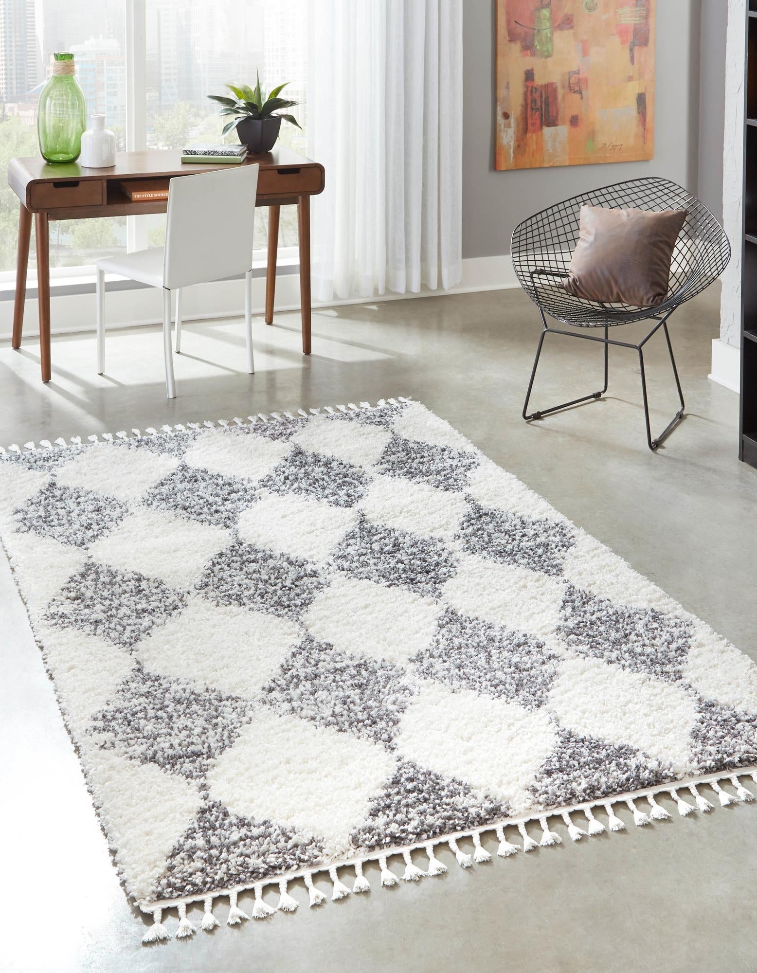 Tranquil Tides Shag Collection Area Rug -  Pebble