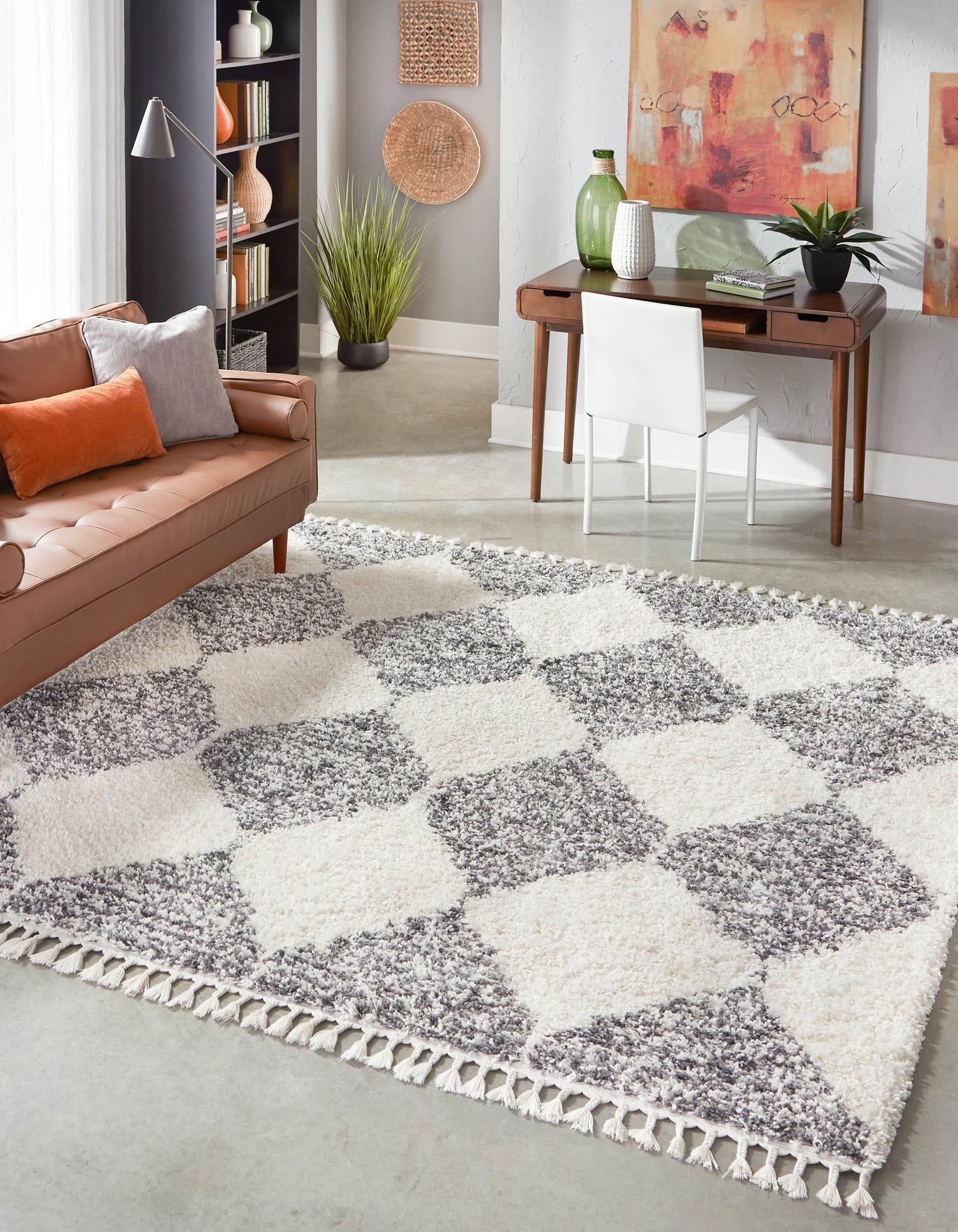 Tranquil Tides Shag Collection Area Rug -  Pebble