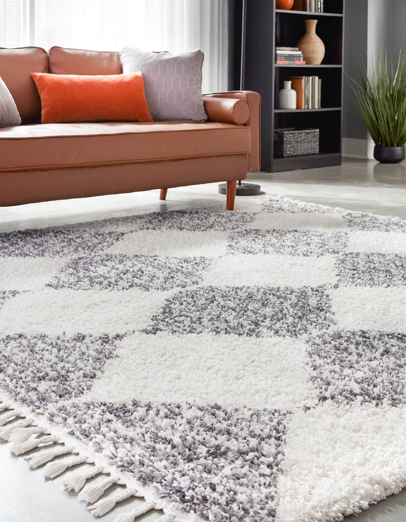 Tranquil Tides Shag Collection Area Rug -  Pebble