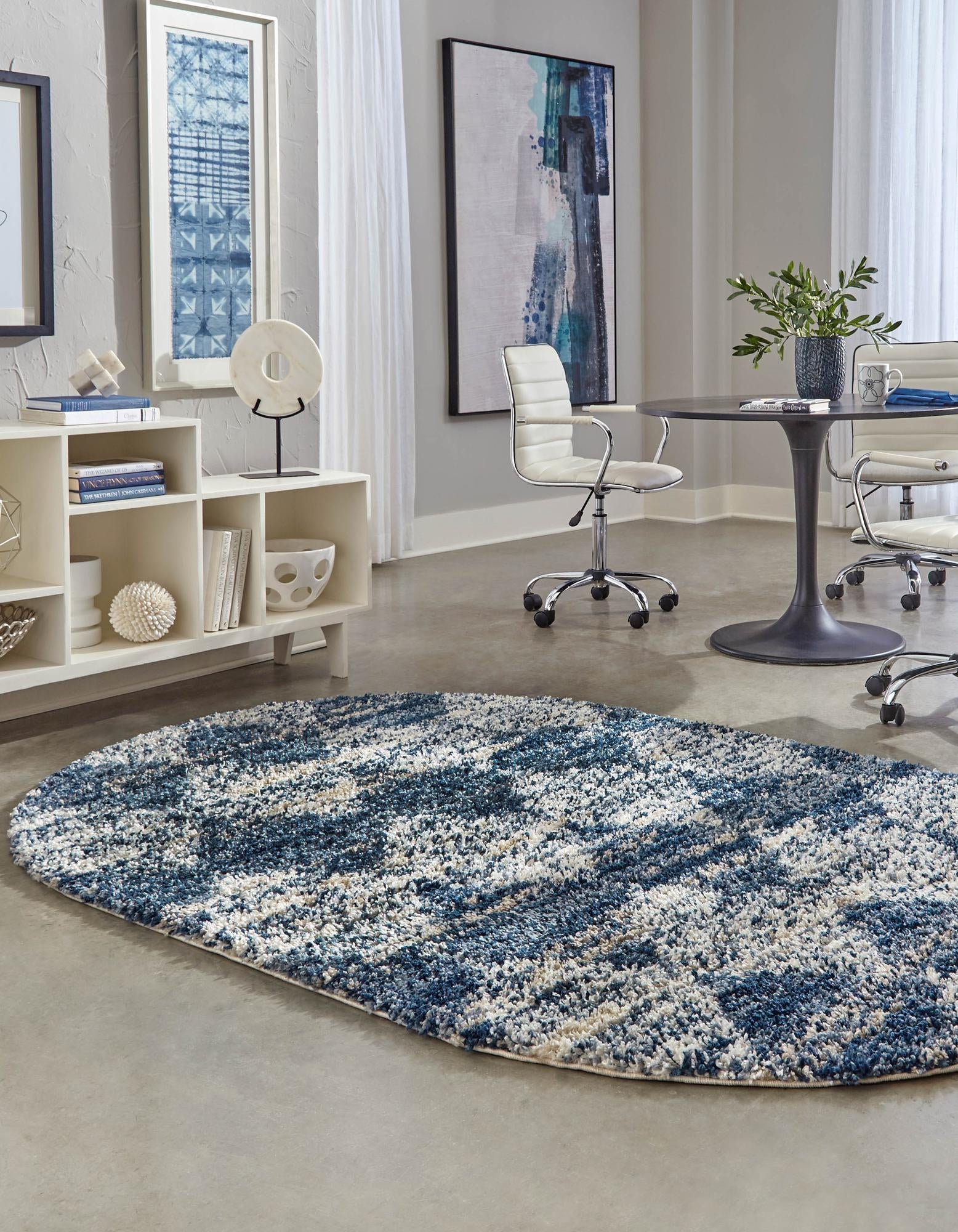 Tranquil Tides Shag Collection Area Rug -  Pebble