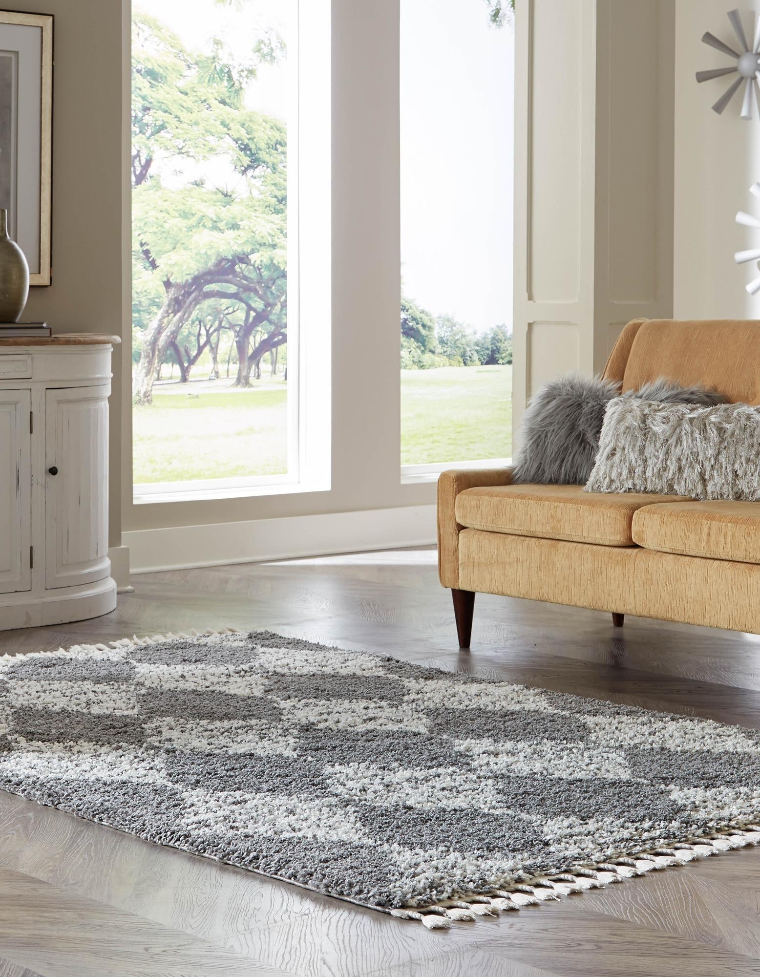 Tranquil Tides Shag Collection Area Rug -  Pebble