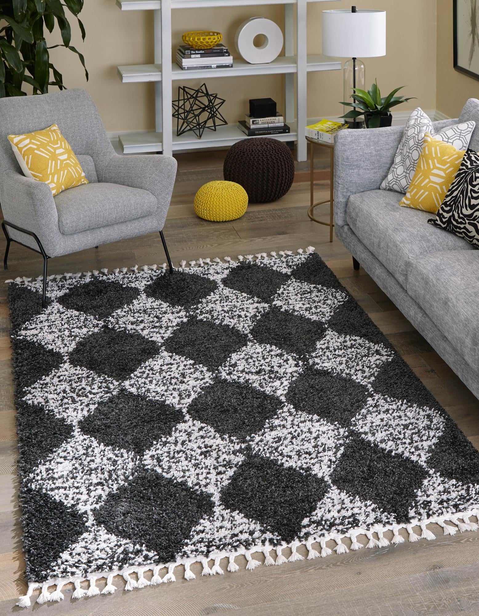 Tranquil Tides Shag Collection Area Rug -  Pebble