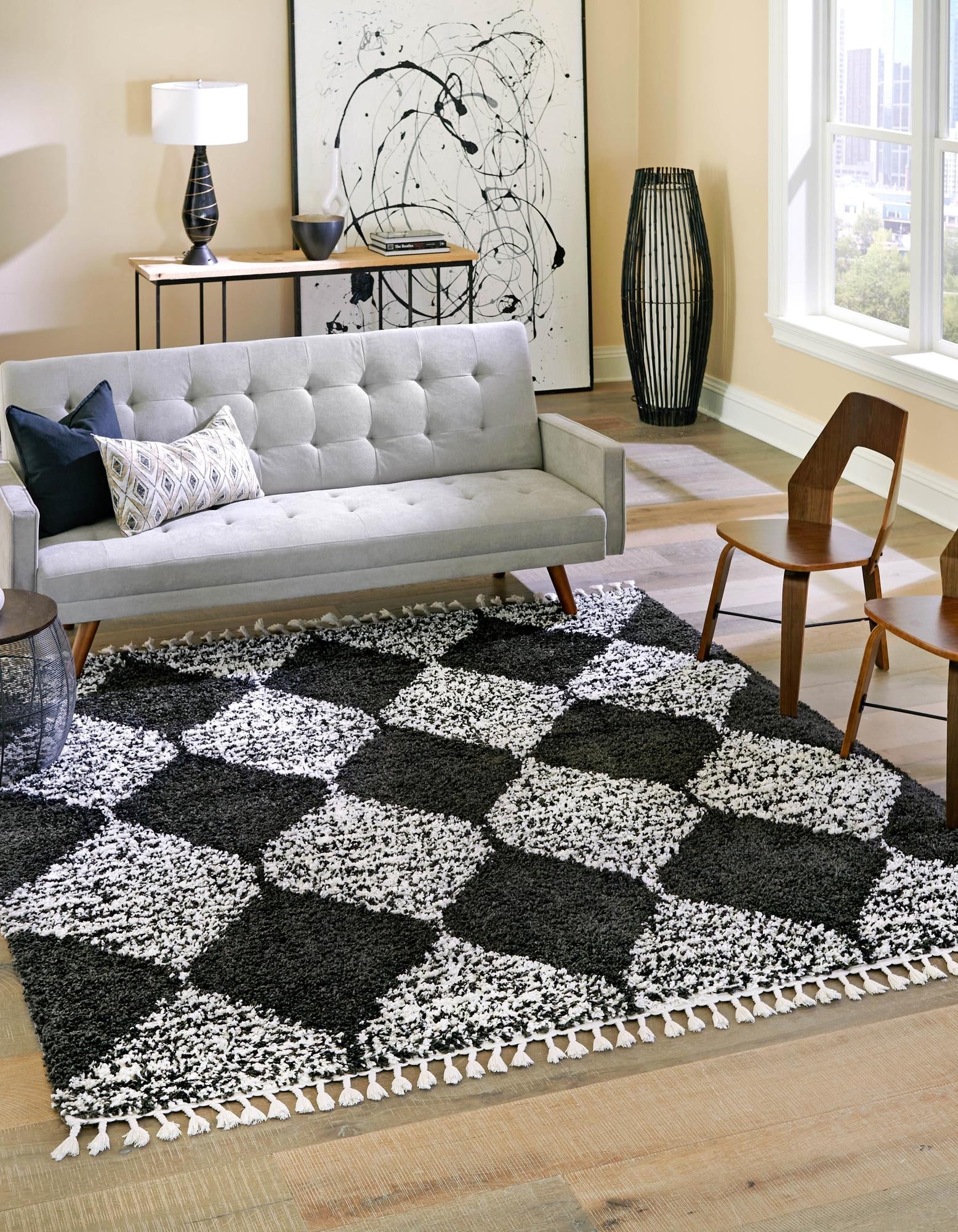 Tranquil Tides Shag Collection Area Rug -  Pebble